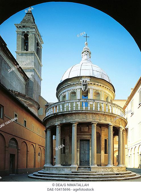 Temple of St Peter in Montorio, 1502, architect Donato Bramante (1444-1514), Convent of St Peter in Montorio, Rome. Italy, 16th century
