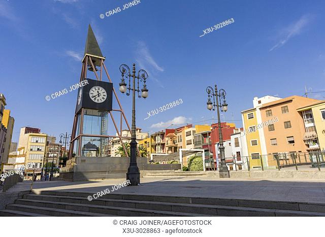 The clock tower in the city of Orihuela, Province of Alicante, Spain