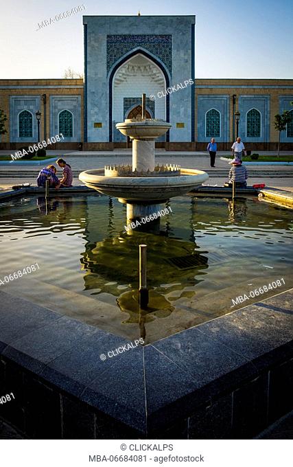 Samarkand, Uzbekistan, Central Asia. Mausoleum of Imam al-Bukhari