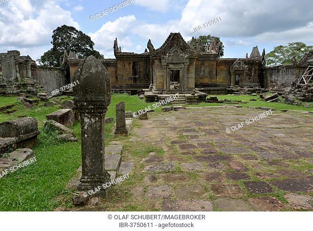 Prasat Preah Vihear, Hindu temple of the Khmer, 10th - 12th century, Pey Tadi rock hill, 525 meters, Dongrek mountains, province of Preah Vihear, Cambodia