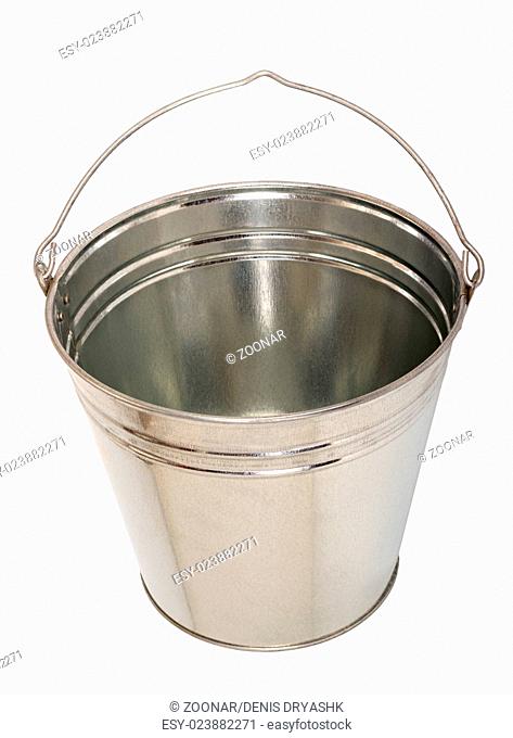 Zinc pail Isolated on white background