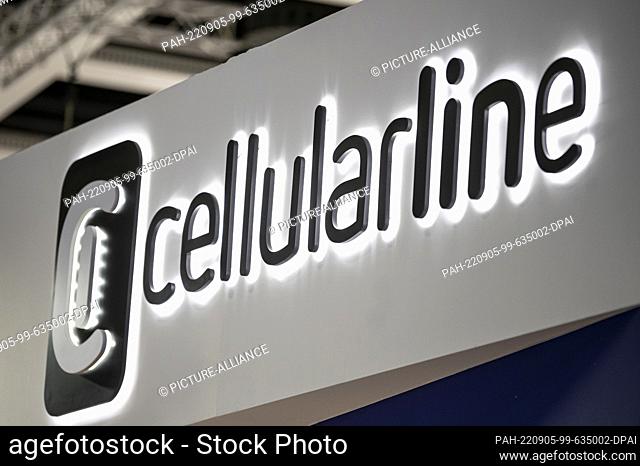01 September 2022, Berlin: The Cellularline logo at the IFA electronics trade show. Photo: Fabian Sommer/dpa. - Berlin/Berlin/Germany