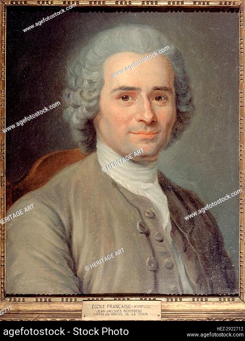Portrait de Jean-Jacques Rousseau (1712-1778), écrivain et philosophe, after 1753. Creator: Maurice-Quentin de La Tour