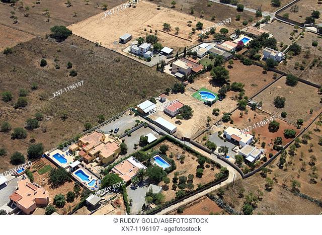 Turistic development close to Airport Es Codolar, Ibiza, Balearic Islands, Spain
