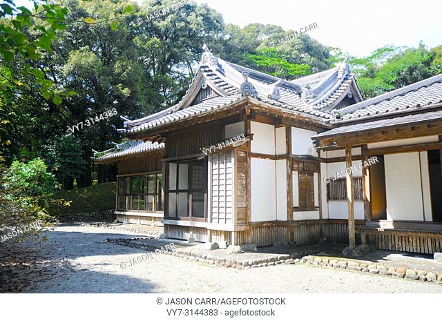 Japanese Old House located in Shizuoka, Japan. The house in Japan is usually made of wood and good air system for both summer and winter