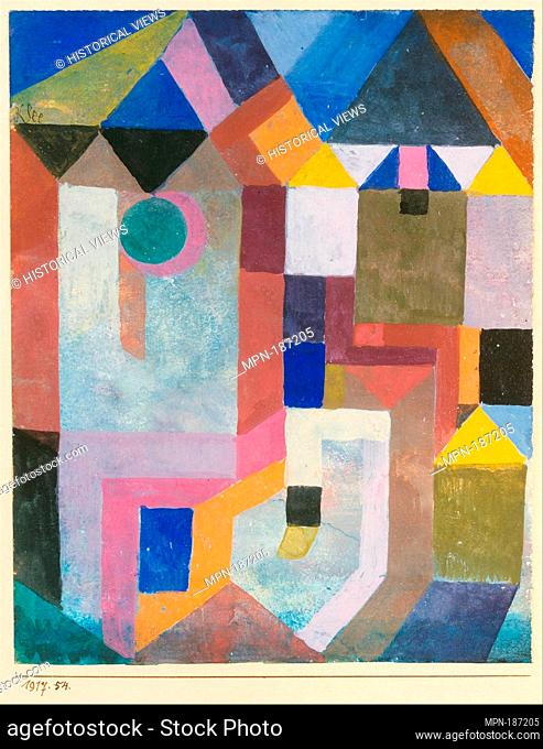 Colorful Architecture. Artist: Paul Klee (German (born Switzerland), Münchenbuchsee 1879-1940 Muralto-Locarno); Date: 1917; Medium: Gouache on paper mounted on...