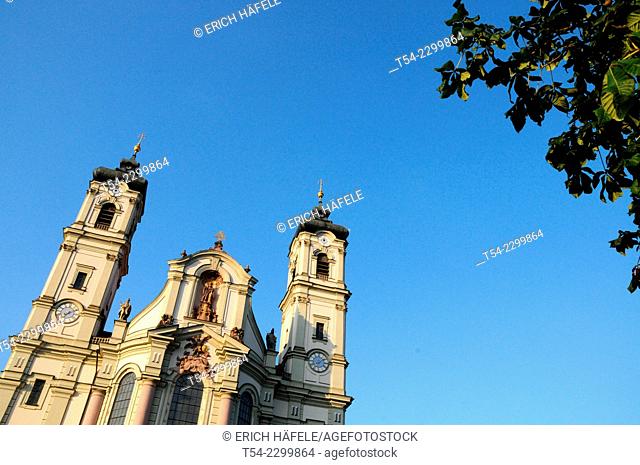 The baroque Basilica of St Alexander and Theodore in Ottobeuren / Bavaria