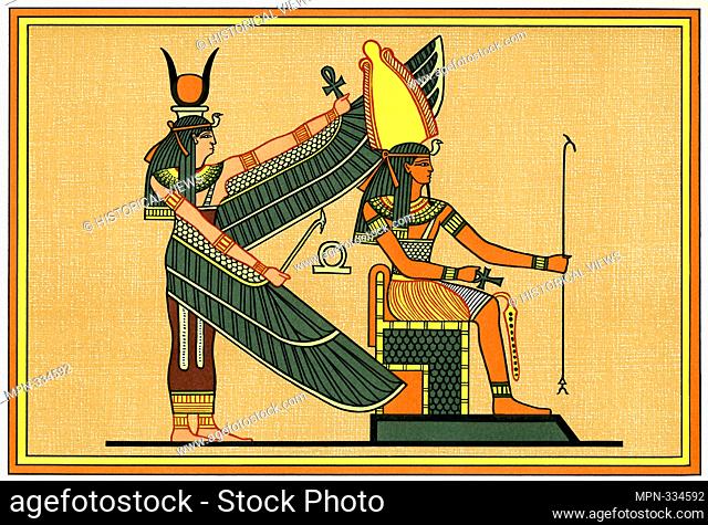 In ancient Egyptian mythology, Isis (left) was the great mother goddess. She was revered as the wife of Osiris, the god of the dead