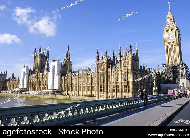 Palace of Westminster, Westminster Bridge, London, England, Great Britain