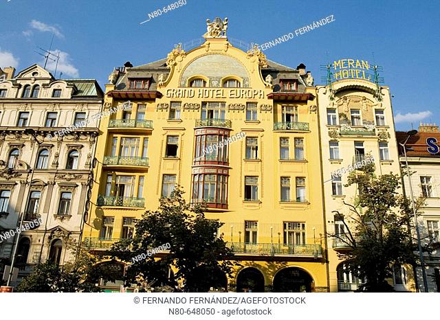 Grand Hotel Europa, Wenceslas Square, Prague, Czech Republic