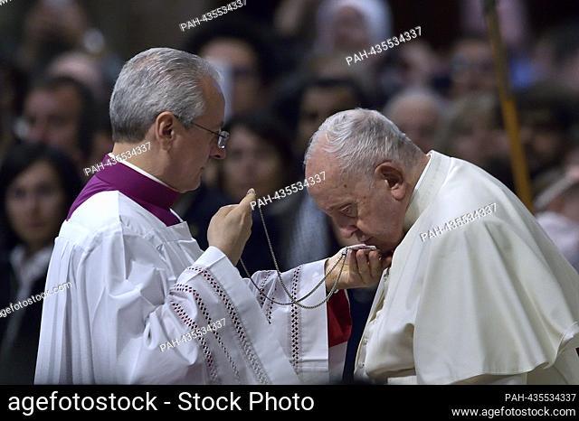 Pope Francis celebrates a mass on the occasion of the Catholic Church World Day of the Poor, in St.Peter's Basilica, , in Vatican City, Vatican