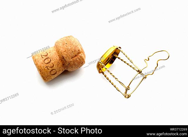 Champagne's cork for the 2020 new year celebration party