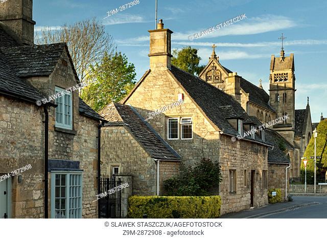 Spring evening at Chipping Campden, a small market town in the Cotswolds, Gloucestershire, England