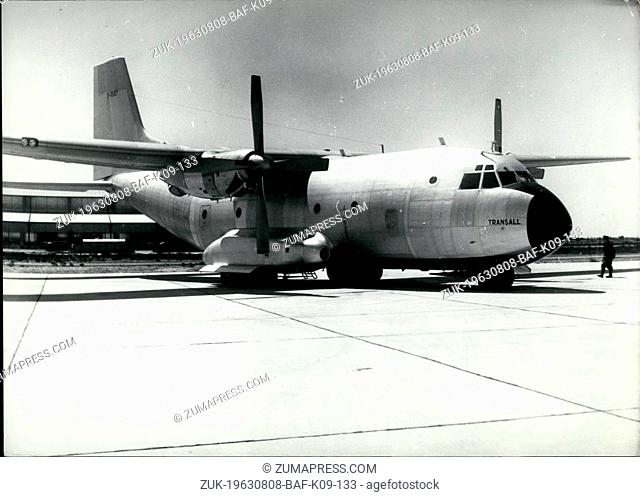 Aug. 08, 1963 - New French-German transport-plane: The 4.3.1963 was official introduced the prototype of a new french-german tranport-plane with name 'Transall...