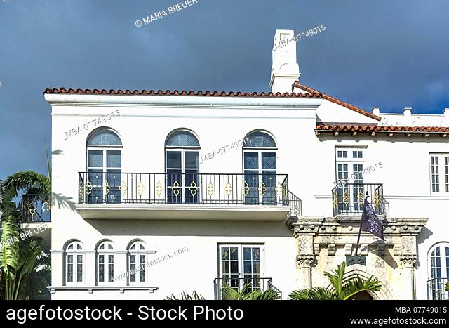 Former house of Gianni Versace, today top-class restaurant, Ocean drive, Art Deco District, South Beach, Miami, Miami-Dade county, Florida, the USA