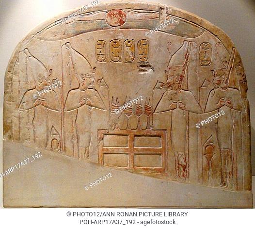 Votive stela for deified Kings from the 18th Dynasty, Egypt