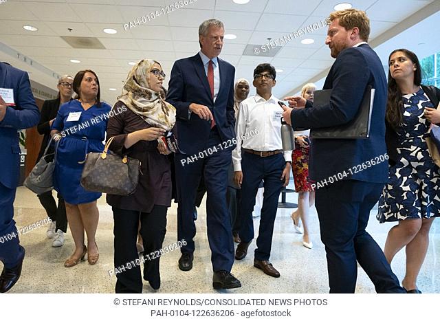 New York City Mayor and 2020 Presidential candidate Bill de Blasio holds a public forum at the National Housing Center in Washington D.C., U.S