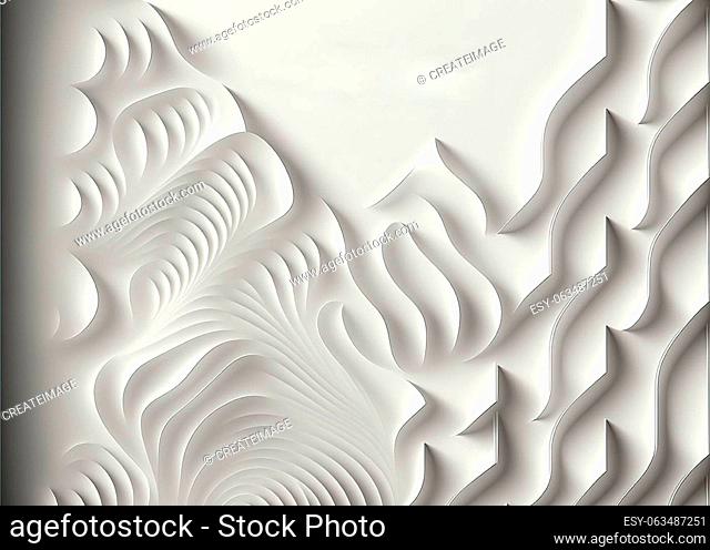 White abstract texture. Vector background 3d paper art style