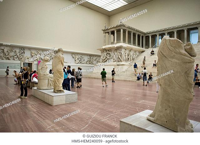 Germany, Berlin, Museum Island, listed as Wolrd Heritage by UNESCO, the Pergamon Museum Pergamonmuseum, the temple of Pergamon