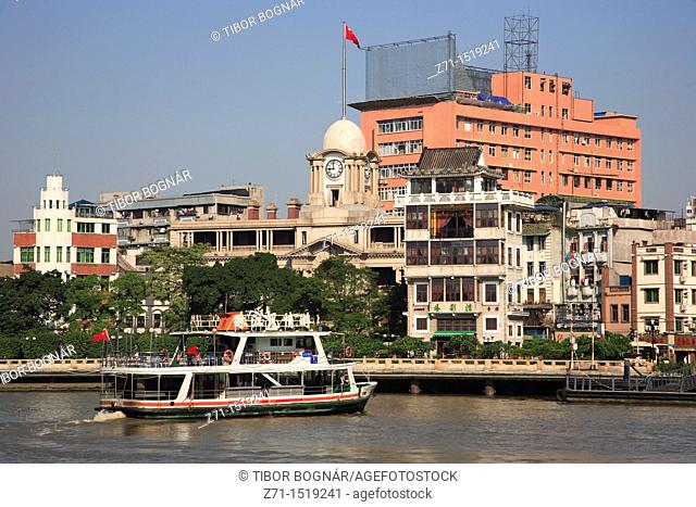 China, Guangdong Province, Guangzhou, skyline, Pearl River waterfront