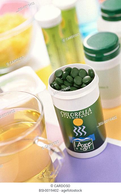 HERBAL MEDICINE<BR>Freshwater algae tablets. Chlorella is known as a natural cleansing-agent, which detoxifies and benefits the entire system