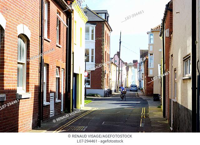 Houses and street. Lavenham, Suffolk. England