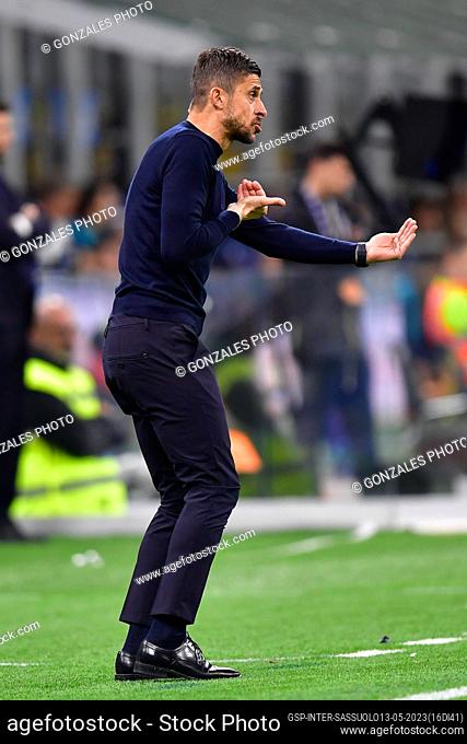 Milano, Italy. 13th, May 2023. Head coach Alessio Dionisi of Sassuolo seen during the Serie A match between Inter and Sassuolo at Giuseppe Meazza in Milano