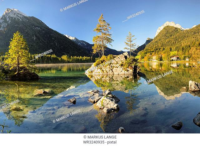 Hintersee lake in Berchtesgaden National Park, Germany, Europe