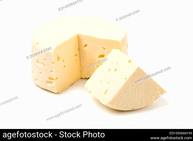 feta cheese isolated on white