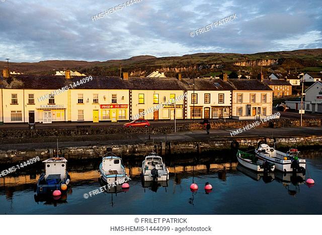 United Kingdom, Northern Ireland, County Antrim, Carnlough Harbour