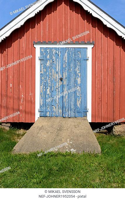 Blue weathered door, Blekinge, Sweden