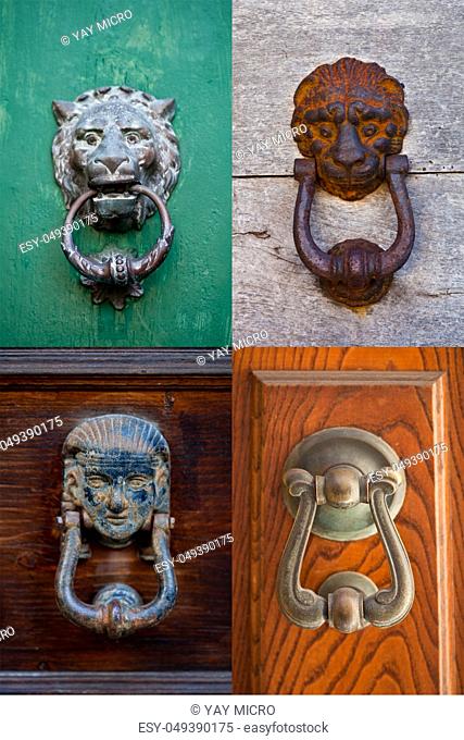 Ancient italian door knockers collection