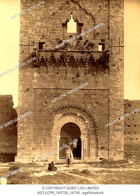 Tlemcen Portal minaret Mansoura, Algiers, Neurdein brothers 1860 1890, the Neurdein photographs of Algeria including Byzantine and Roman ruins in Tébessa and...