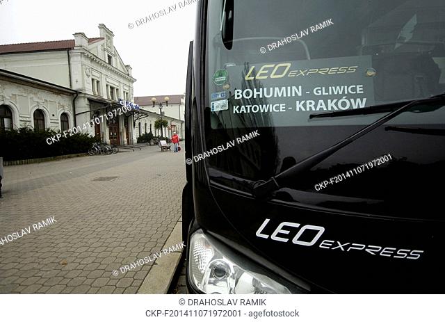 The corporation Leo Express starts new bus transport line Bohumin - Gliwice - Katowice - Krakow on Friday, November 7, 2014