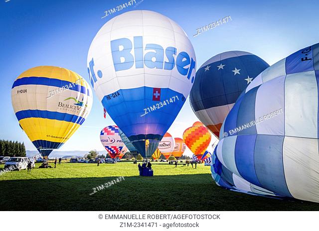 Europe, France, AUvergne, Puy en Velay , 32 th International Hot Air Balloon Festival, 2014