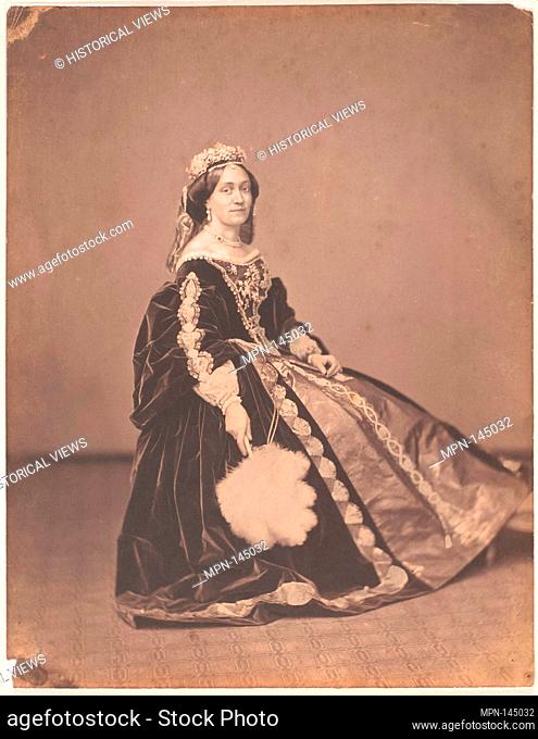 Viscountess Vilain. Artist: Pierre-Louis Pierson (French, 1822-1913); Date: 1857; Medium: Salted paper print from glass negative; Dimensions: Image: 29