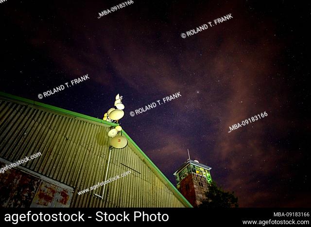 Germany, Baden-Wurttemberg, Black Forest, Hornisgrinde. Telecommunication systems on a gable