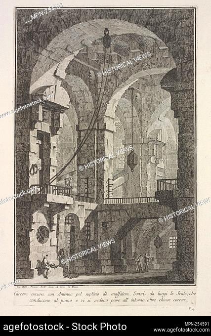Carcere oscura. Additional title: Dark prison. Charrington, John, 1856-1939 (Collector) Piranesi, Giovanni Battista, 1720-1778 (Artist) Piranesi