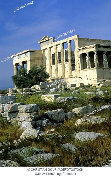 Erechtheum, Acropolis, Athens, Attica region, Greece, Southern Europe