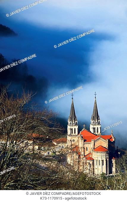 Basilica of Nuestra Señora de las Batallas. Covadonga. Picos de Europa National Park. Asturias. Spain