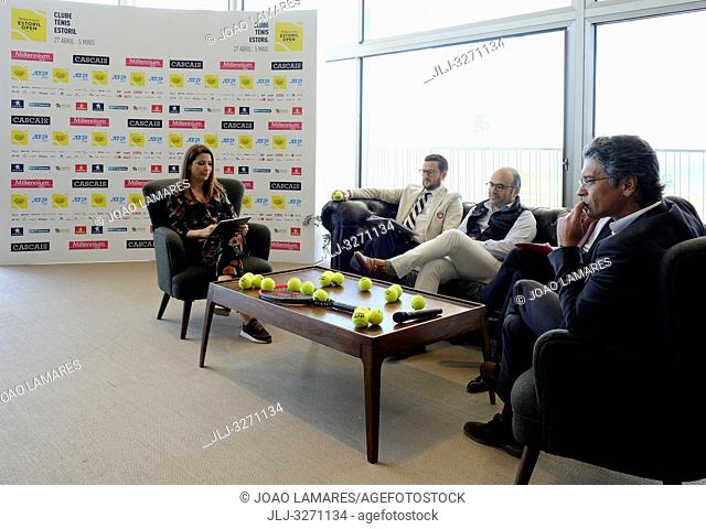 Joao Zilhao, Luiz Pinto Luz e Sérgio Figueiredo, Millennium Estoril Open 2019, Press conference at Nova SBE University, in Carcavelos, Cascais, Portugal