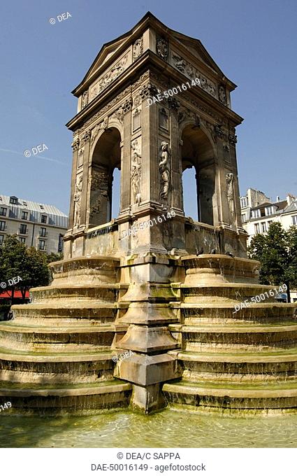 France - Ile-de-France - Paris. Les Halles. Renaissance Fountain of the Holy Innocents, 1549