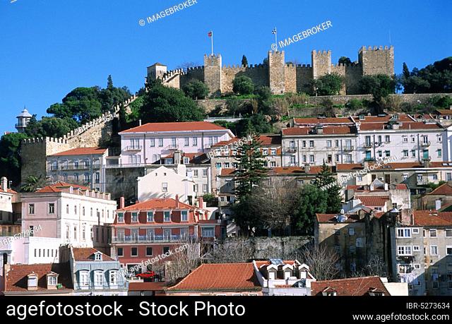 Old Town, Castelo, San Jorge Castle, Lisbon, Portugal, Europe