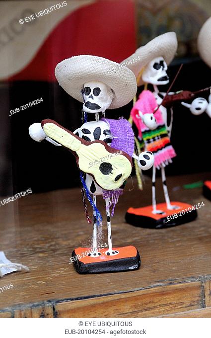 Skeleton figures for Dia de los Muertos or Day of the Dead festivities