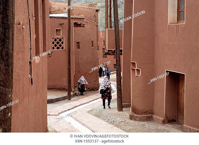 Traditional village houses, Abyaneh, province Isfahan, Iran
