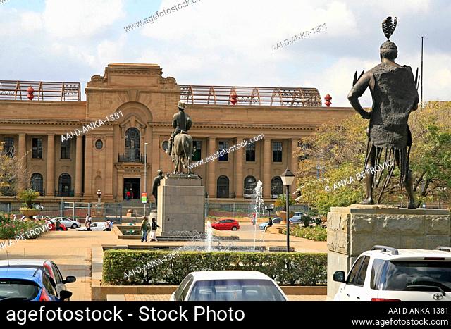 View of the Ditsong National Museum of Natural History or Transvaal Museum from the Pretoria City Hall, Pretorius Square, Pretoria/Tshwane Central, Gauteng