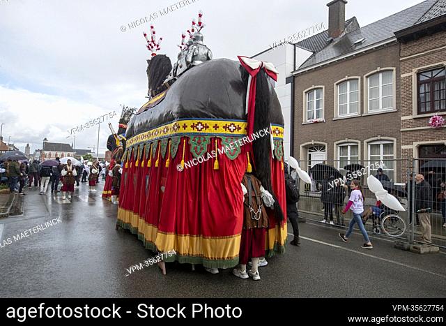 Illustration picture shows the 'Ros Beiaardommegang', a decennial procession featuring the heroic horse, Ros Beiaard, in Dendermonde, Sunday 29 May 2022