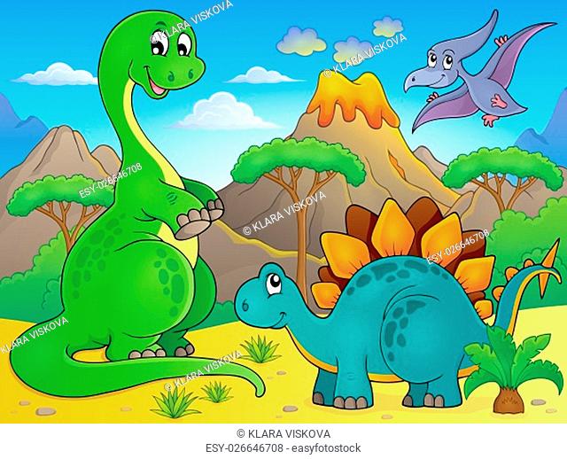 Image with dinosaur thematics 6 - picture illustration