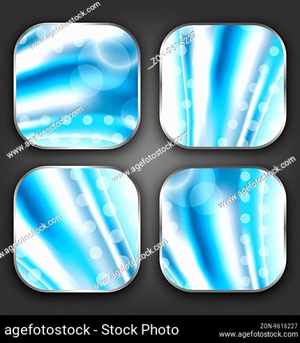 Illustration abstract wavy backgrounds with for the app icons - vector