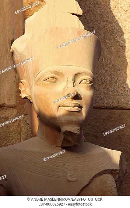 Sculpture in Amon temple in Luxor. Egypt